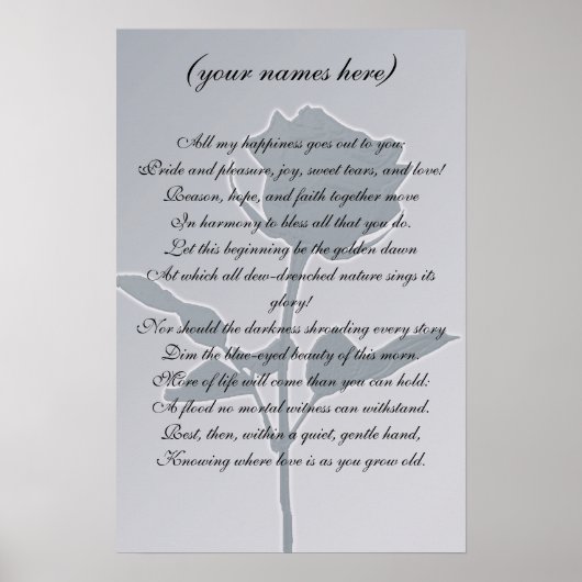 Weddenschap voor de Bride en de Groom Poster (Voorkant)