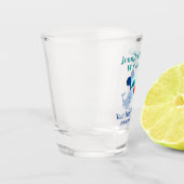 Weddenschap voor de walvis tropische strand bestem shot glas (Links)