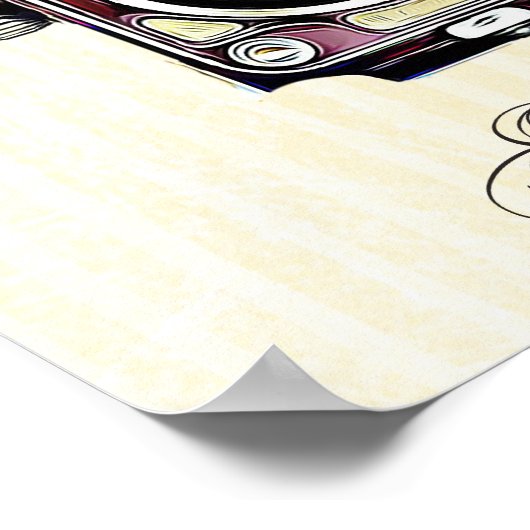 Weddenschap voor fotocabine,  camera Cream Poster (Hoek)