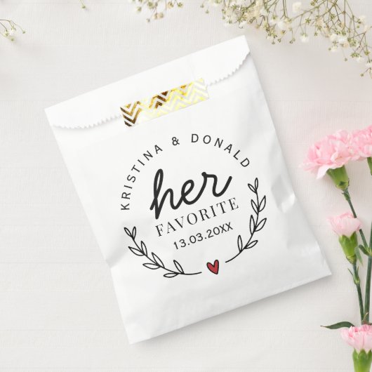 Weddenschap voor haar favoriet bedankzakje (Gezegeld)