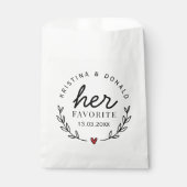 Weddenschap voor haar favoriet bedankzakje (Voorkant)