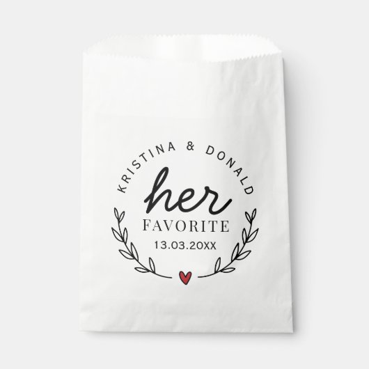 Weddenschap voor haar favoriet bedankzakje (Voorkant)