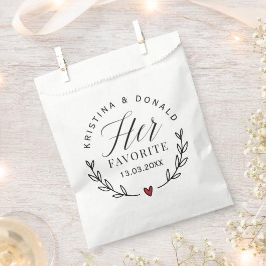 Weddenschap voor haar favoriete pleistertas bedankzakje (Geknipt)