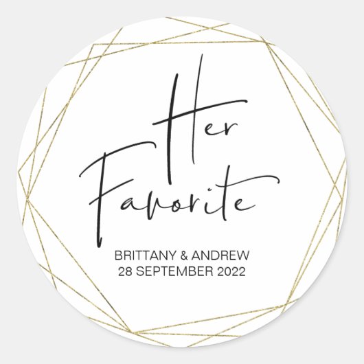Weddenschap voor haar favoriete taboekstut ronde sticker (Voorkant)