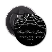 Weddenschap voor mousserend string zwart button flesopener (Voorkant)