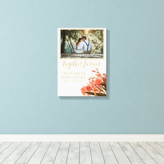 Weddenschap voor ooit gouden Manuscript Oleander F Canvas Afdruk (Insitu (Houten vloer))