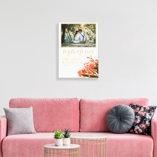 Weddenschap voor ooit gouden Manuscript Oleander F Canvas Afdruk (Insitu (Woonkamer))