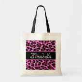 Weddenschap voor roze roze witte luipaard tote bag (Voorkant)