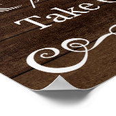 Weddenschap - Voor Rustic Wedding Sign Poster (Hoek)