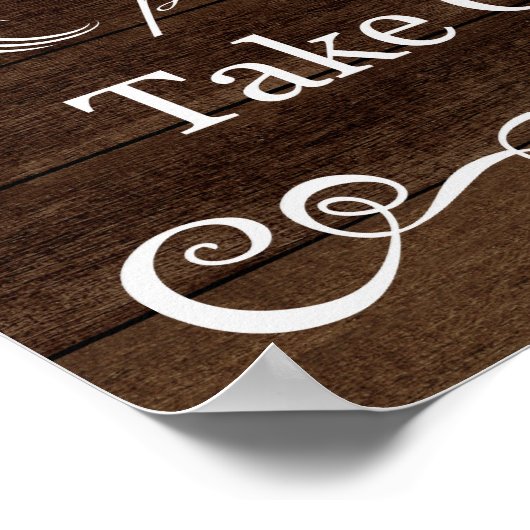 Weddenschap - Voor Rustic Wedding Sign Poster (Hoek)