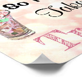 Weddenschap voor Snoep Buffet, koraalSnoepjes Poster (Hoek)