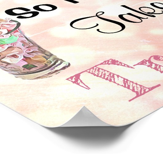 Weddenschap voor Snoep Buffet, koraalSnoepjes Poster (Hoek)