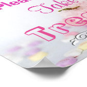 Weddenschap voor Snoep Buffet, roze koekjes Poster (Hoek)