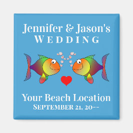 Weddenschap voor vissen met tropische stranden magneet