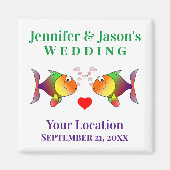 Weddenschap voor vissen met tropische stranden magneet (Voorkant)