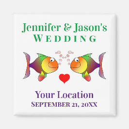 Weddenschap voor vissen met tropische stranden magneet