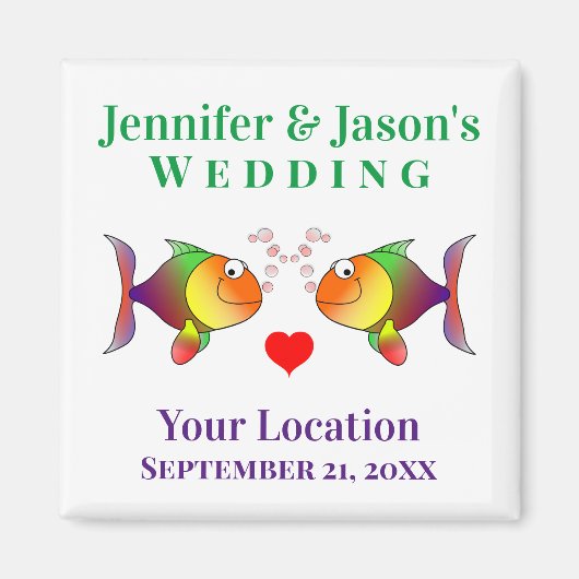 Weddenschap voor vissen met tropische stranden magneet (Voorkant)