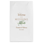 Weddenschap voor wit parket Namen Gold Text Klein Cadeauzakje (Achterkant)