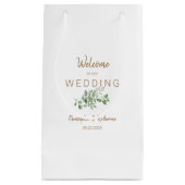 Weddenschap voor wit parket Namen Gold Text Klein Cadeauzakje (Voorkant)
