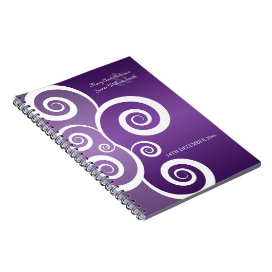 Weddenschap voor witte zwepen Paars Notitieboek (Rechterzijde)