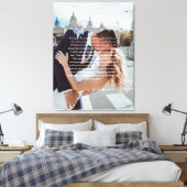Weddenschap Vows Faux Wrapped Canvas Print (Insitu (Slaapkamer))