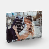 Weddenschap Vows Faux Wrapped Canvas Print Fotoblokken (Links)