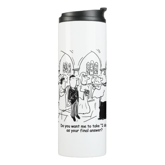 Weddenschap Vows - Ik doe het als laatste antwoord Thermosbeker (Gedraaid links)