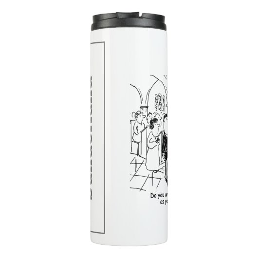 Weddenschap Vows - Ik doe het als laatste antwoord Thermosbeker (Achterkant)