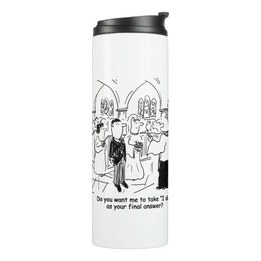 Weddenschap Vows - Ik doe het als laatste antwoord Thermosbeker (Gedraaid links)