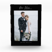 Weddenschap Vows Script & Minimal Black Lijst Fotoblokken (Voorkant)