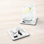 Weddenschap Vows Small Print Vicar en Bride Bier Onderzetter (Rechterzijde)