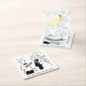 Weddenschap Vows Small Print Vicar en Bride Kartonnen Onderzetters (Insitu)