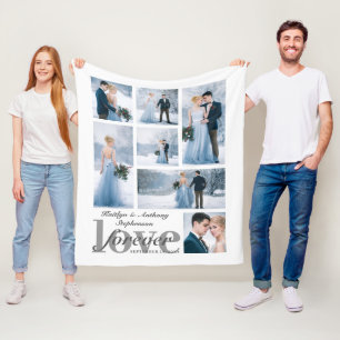 Weddenschap VREVER LOVE 7 Foto Collage Aangepaste  Fleece Deken