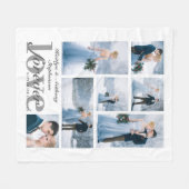 Weddenschap VREVER LOVE 7 Foto Collage Aangepaste  Fleece Deken (Voorkant (Horizontaal))