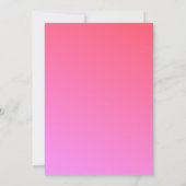 Weddenschap Vrijgezellenfeest Hot Pink Kaart (Achterkant)