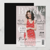 Weddenschap Vrijgezellenfeest Trendy Photo Magazin Kaart (Voorkant / Achterkant)