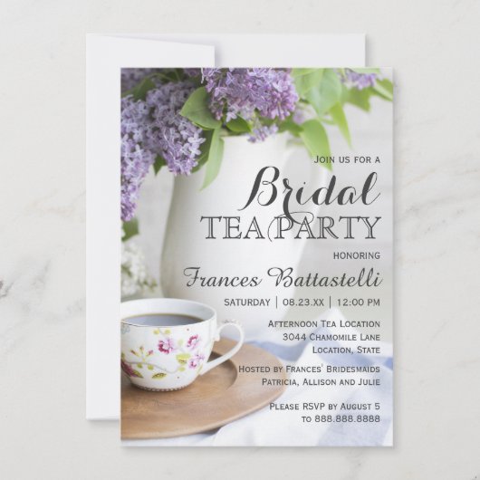 Weddenschap Vrijgezellenfeest vanmiddag Tea Lila b Kaart (Voorkant)