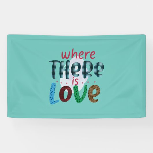 Weddenschap waar liefde heerst spandoek (Horizontaal)