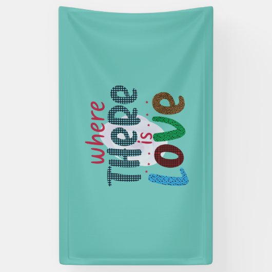 Weddenschap waar liefde heerst spandoek (Verticaal)