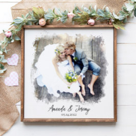 Weddenschap Waterverf Foto Names Keepslag Poster