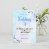 Weddenschap Waterverf pastel Aankondiging (Staand voorkant)