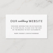 Weddenschap Website | Eenvoudige minimalisering QR Informatiekaartje (Voorkant)