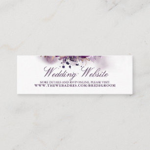 Weddenschap Website Eggplant Purple Flowers Mini Visitekaartje