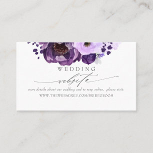 Weddenschap Website Eggplant Purple Flowers Visitekaartje