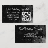 Weddenschap Website | Elegant Chic RSVP QR Code En Informatiekaartje (Voorkant / Achterkant)