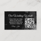 Weddenschap Website | Elegant Chic RSVP QR Code En Informatiekaartje (Voorkant)