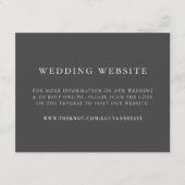 Weddenschap Website | Elegant Chic RSVP QR-code Informatiekaartje (Voorkant)