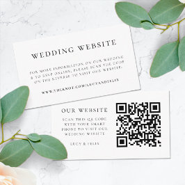 Weddenschap Website | Elegant Chic RSVP QR-code Informatiekaartje