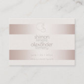 Weddenschap Website | Elegant Modern Blush Pearl Visitekaartje (Voorkant)