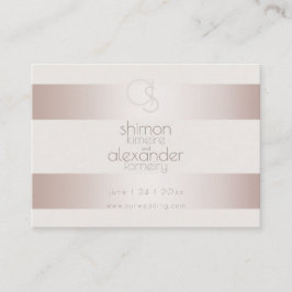 Weddenschap Website | Elegant Modern Blush Pearl Visitekaartje